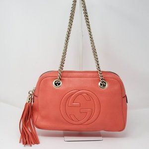100% Auth Gucci Soho Calfskin Shoulder Bag